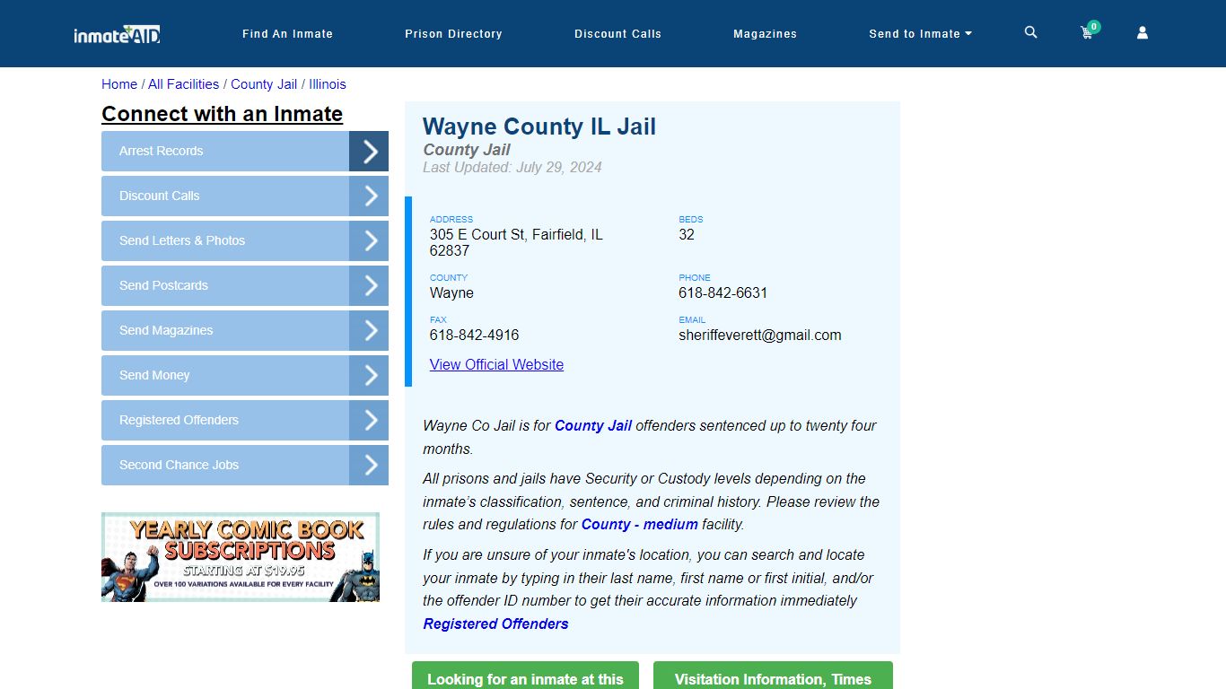 Wayne County IL Jail - Inmate Locator